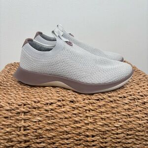 Allbirds TDR Tree Dasher Slip On Running Shoes Womens 10 Light Grey/Stormy Mauve
